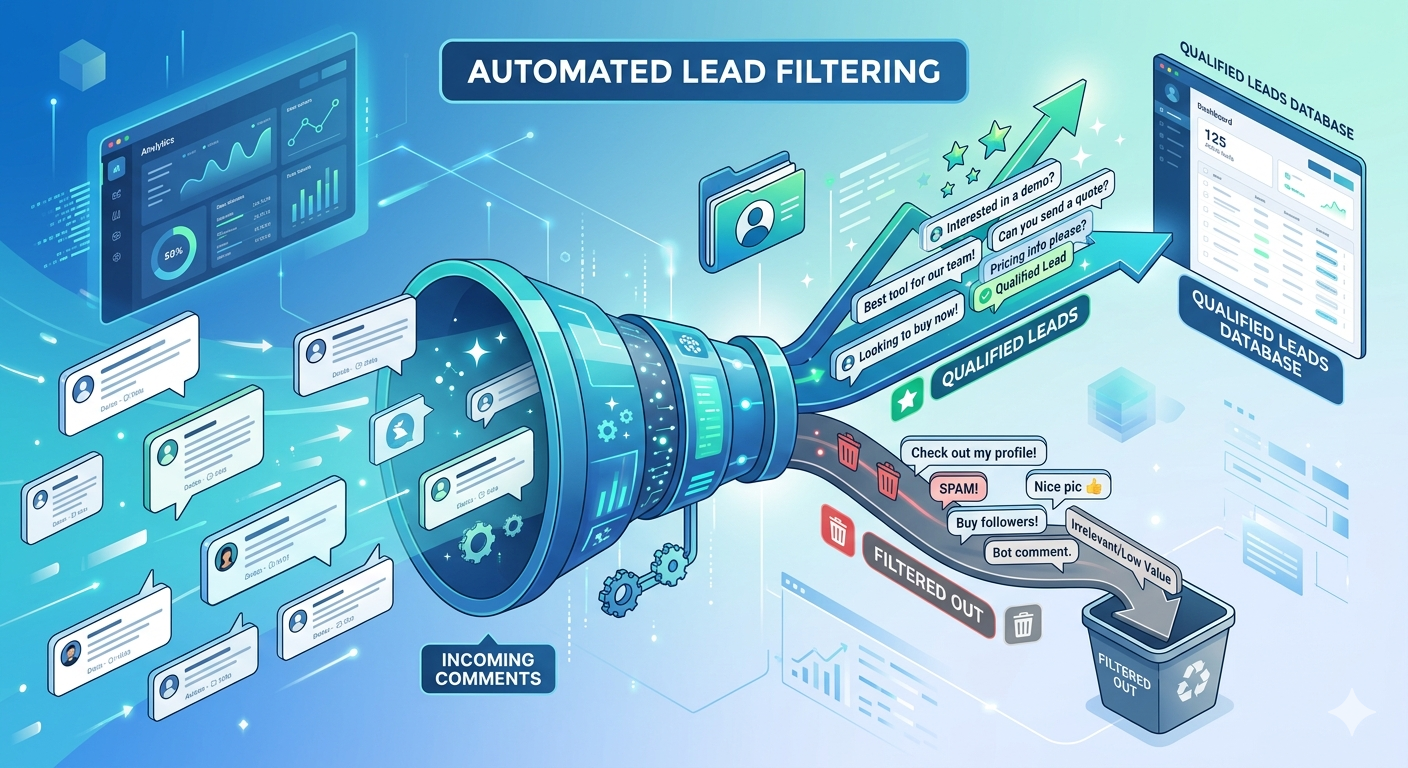 Automatic lead generation with keyword filtering
