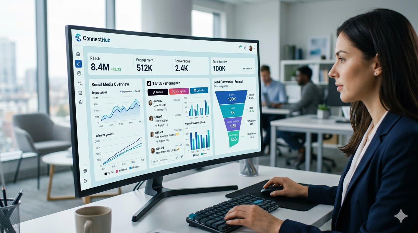 NKStudio dashboard showing lead analytics