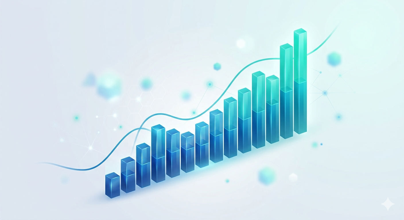 Growth trend showing lead generation improvement